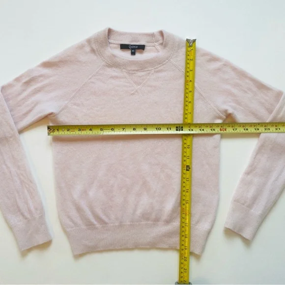 Quince 100% cashmere shrunken sweater, size XS, baby pink - Picture 3 of 7